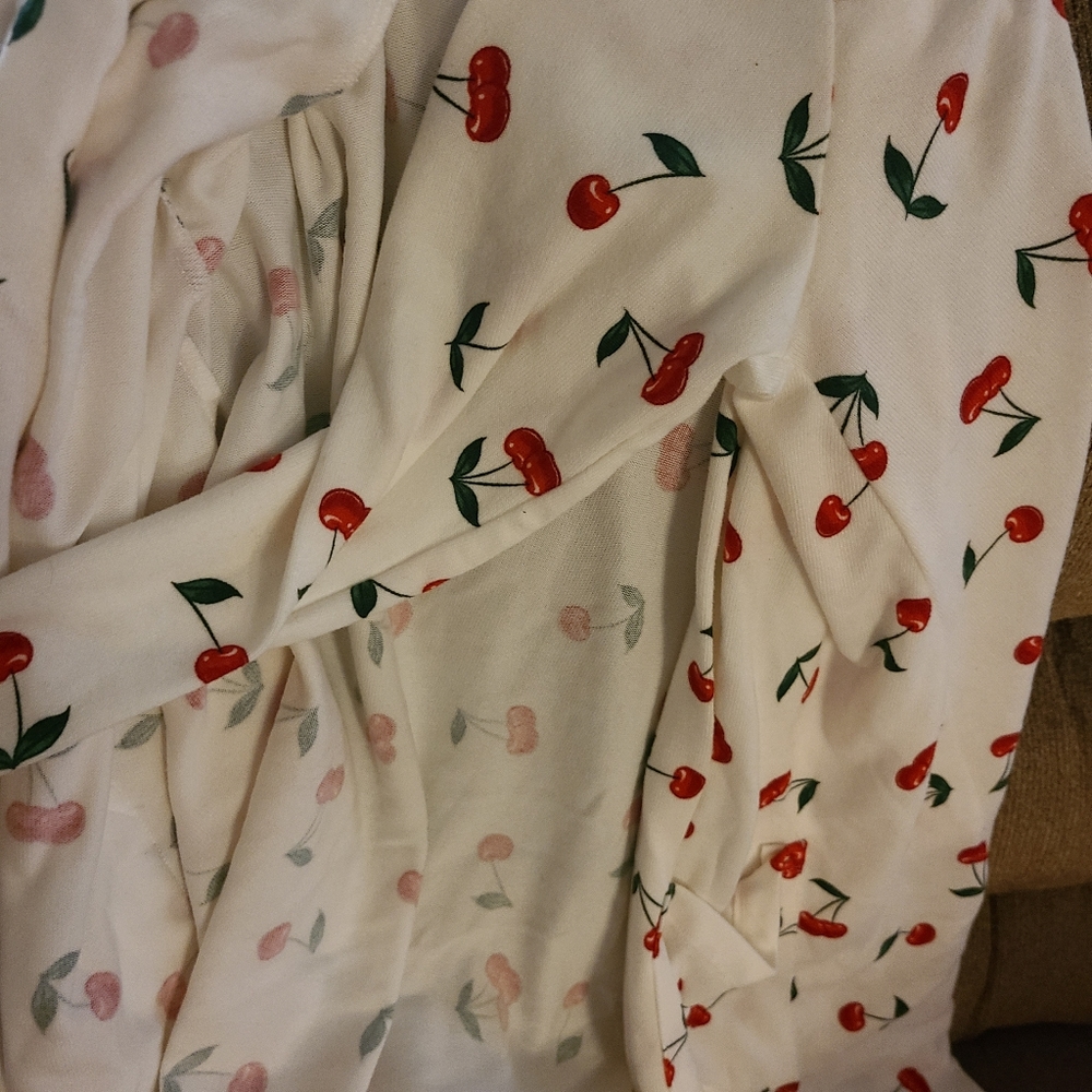 Cherry print cardigan
